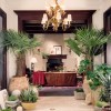 Various potted tropical plants used as décor inside a beautiful property